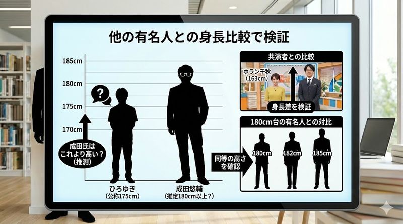 3.他の有名人との身長比較で検証