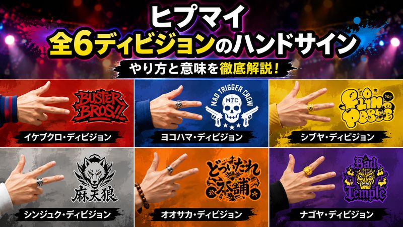 2.ヒプマイのハンドサイン一覧【全6ディビジョンのやり方と意味】