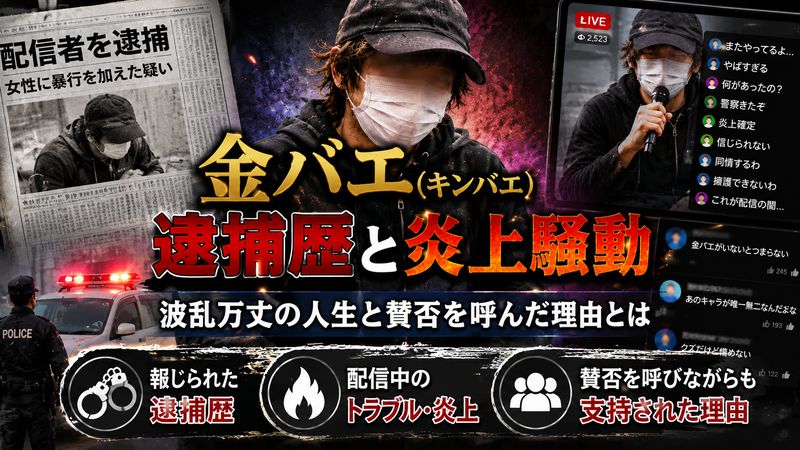 3.金バエの逮捕歴と過去の炎上騒動