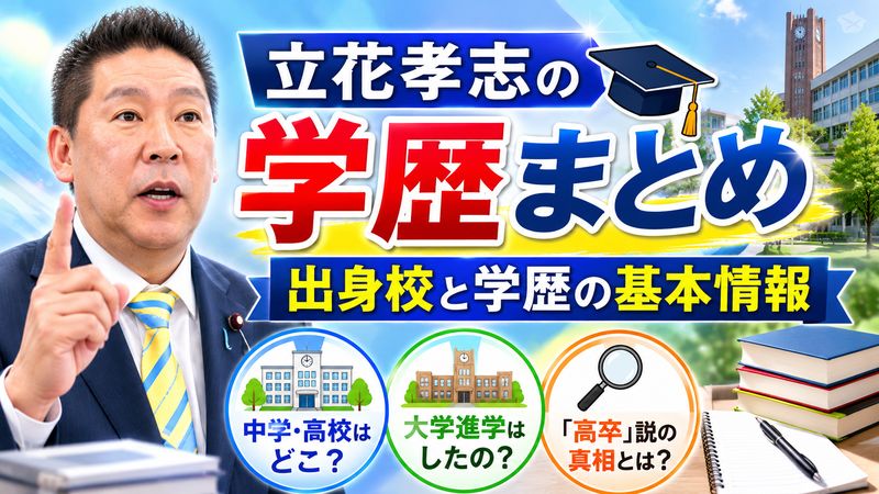 1. 立花孝志の学歴まとめ|出身校と学歴の基本情報
