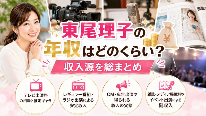 1. 東尾理子の年収はどのくらい?収入源を総まとめ