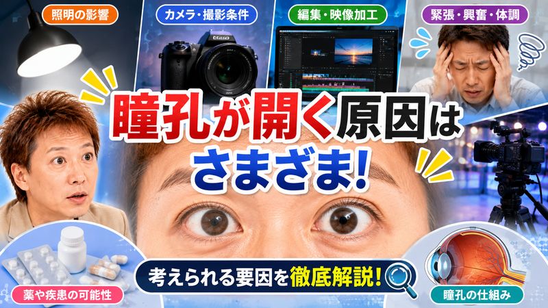 2.瞳孔が開く原因として考えられること