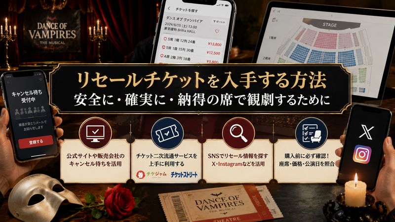 2. ダンス オブ ヴァンパイア リセールチケットを入手する方法