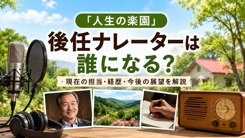 1.「人生の楽園」西田敏行さんの後任ナレーターは誰？