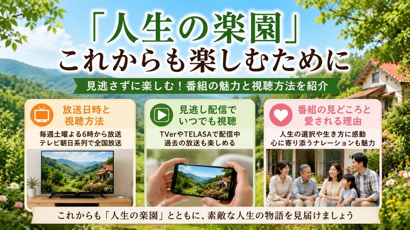 4.「人生の楽園」を今後も楽しむためのポイント