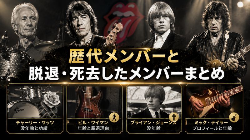 2.歴代メンバーと脱退・死去したメンバーの年齢