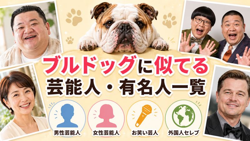 1.ブルドッグに似てる芸能人・有名人一覧