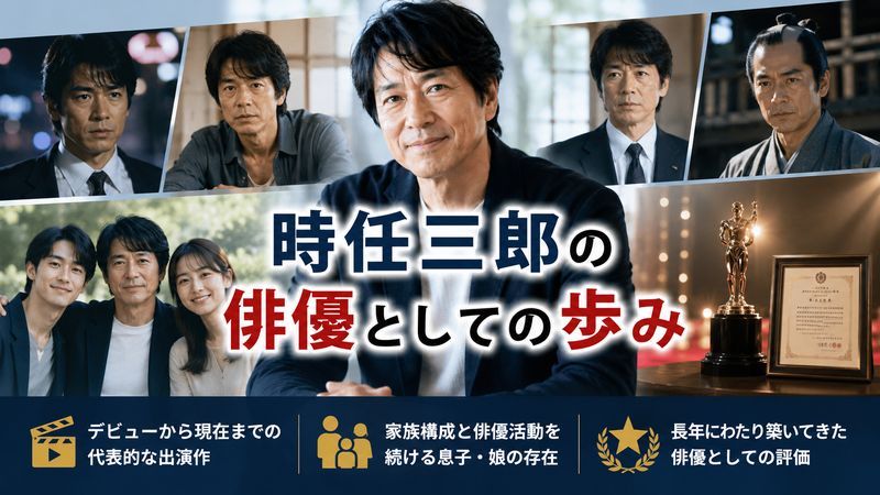 4.時任三郎のこれまでの俳優としての歩み