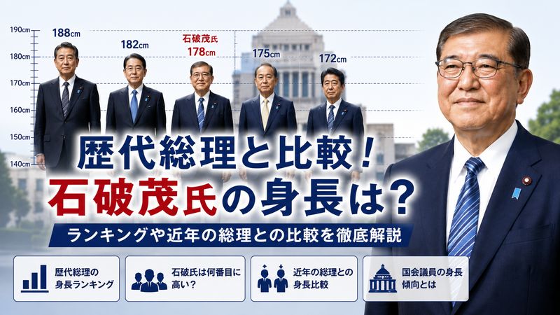 2.歴代総理大臣と比較する石破茂氏の身長
