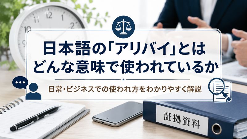 3.日本語の「アリバイ」とはどんな意味で使われているか