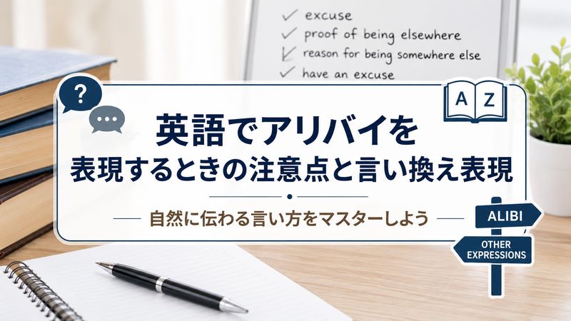 4.英語でアリバイを表現するときの注意点と言い換え表現