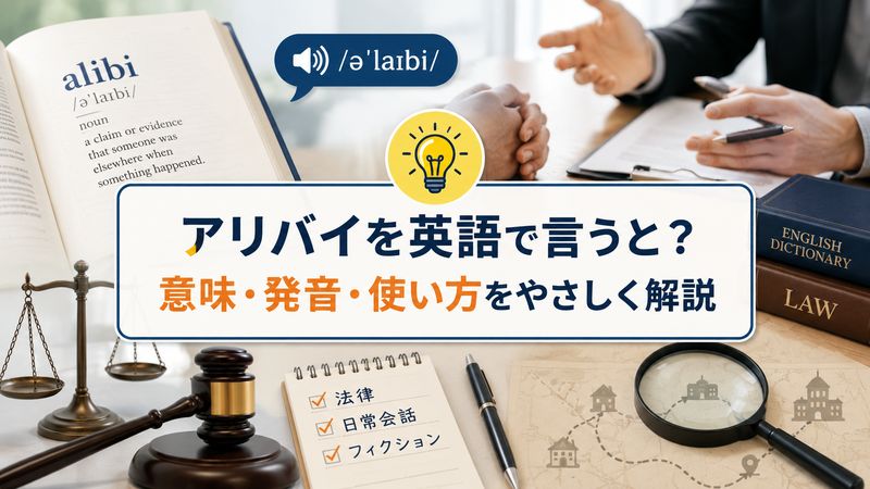 1.アリバイを英語で言うと？基本の意味と発音