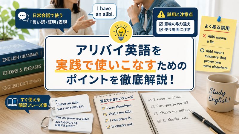 4.アリバイ英語を実践で使いこなすためのポイント