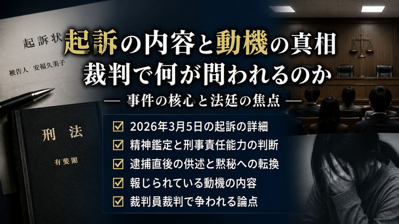 3.起訴内容と動機をめぐる焦点