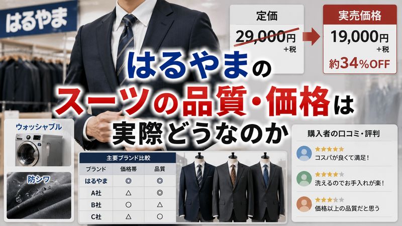 3.スーツの品質・価格は実際どうなのか