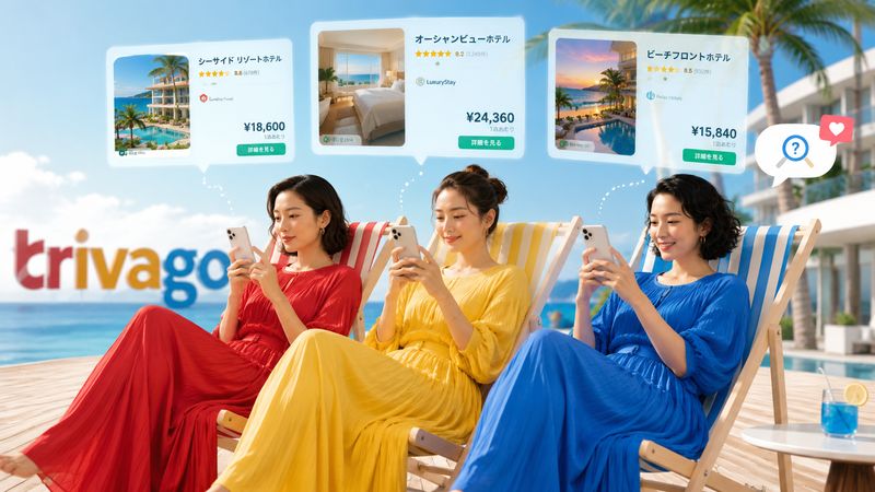 1.トリバゴCM「赤・黄・青」の女優3人が話題の理由